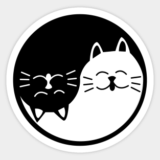 Cat Yin Yang Sticker